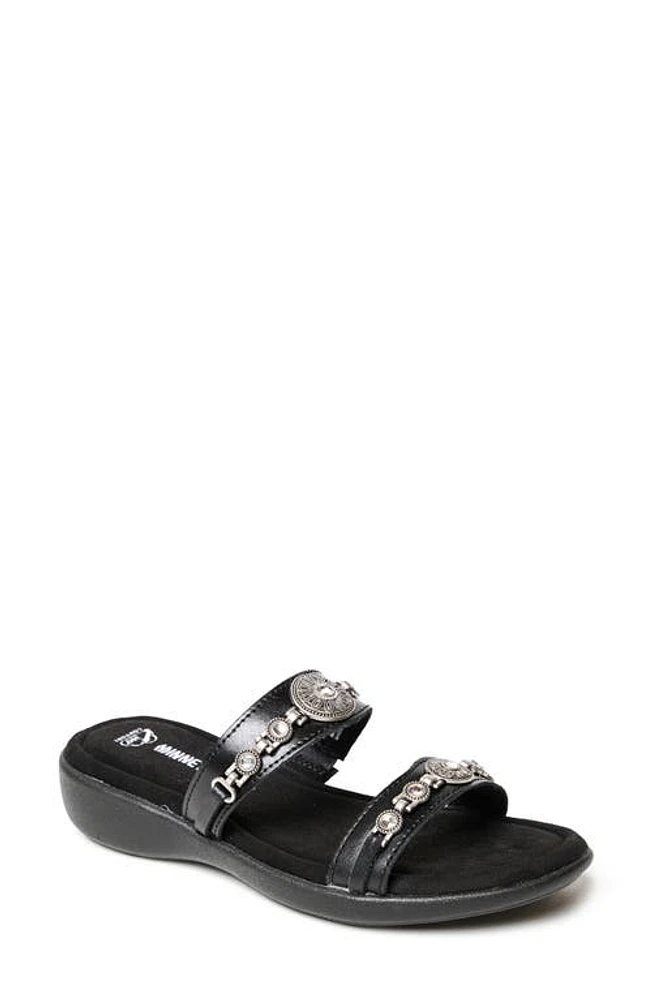 Minnetonka Brenn Slide Sandal Black at Nordstrom,