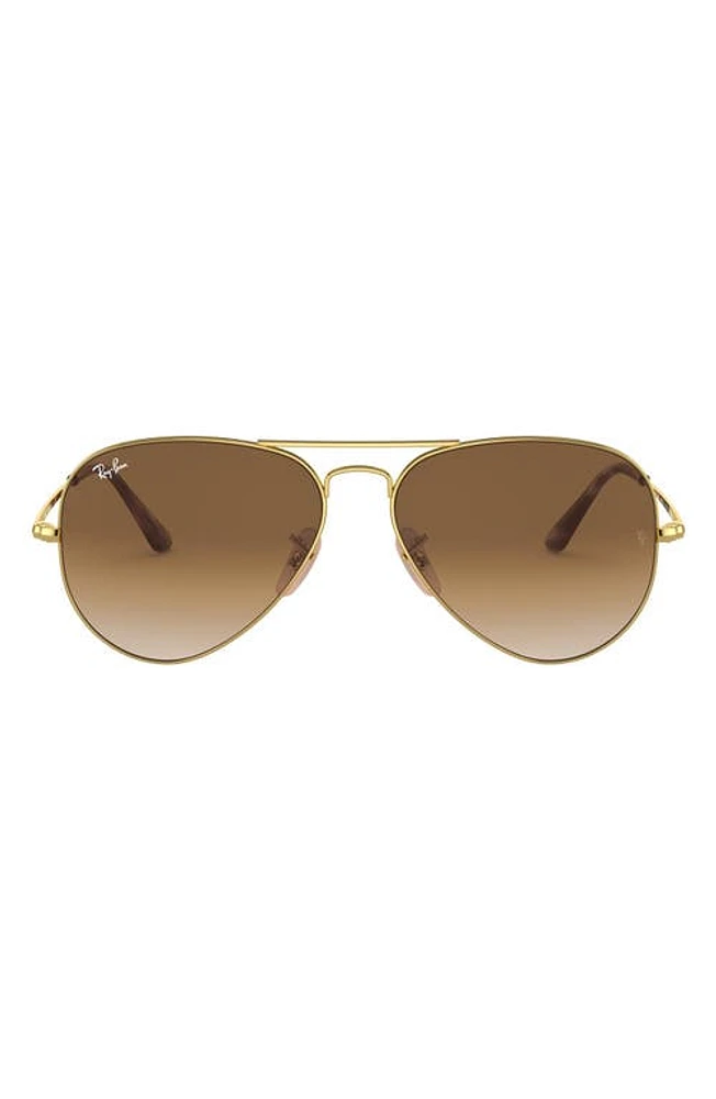 Ray-Ban Aviator Metal II 58mm Gradient Pilot Sunglasses in Gold/Brown Gradient at Nordstrom