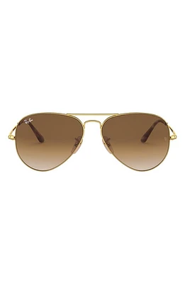 Ray-Ban Aviator Metal II 58mm Gradient Pilot Sunglasses in Gold/Brown Gradient at Nordstrom