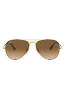 Ray-Ban Aviator Metal II 58mm Gradient Pilot Sunglasses in Gold/Brown Gradient at Nordstrom