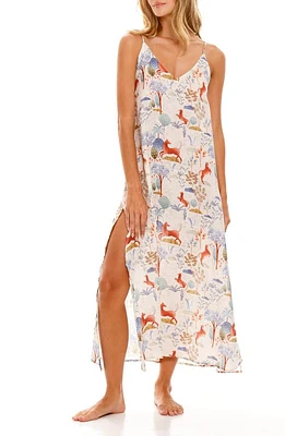 The Lazy Poet Frida Equus Linen Nightgown Blue at Nordstrom,