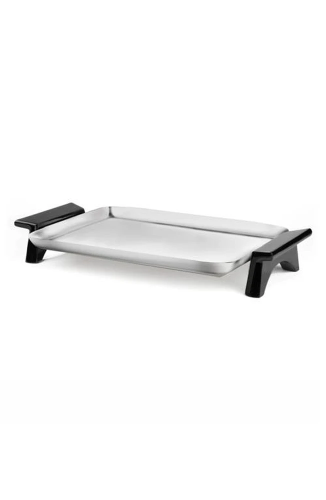 Nambé Circa Rectangular Footed Tray in Silver at Nordstrom