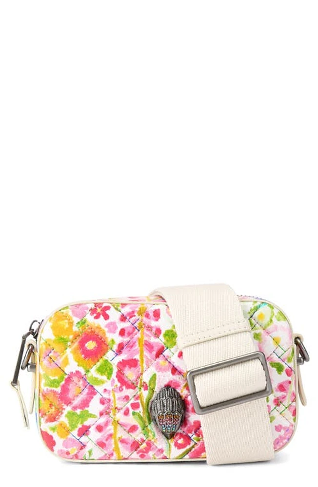 Kurt Geiger London x Floral Couture Small Kensington Quilted Camera Bag in Floral Multi at Nordstrom