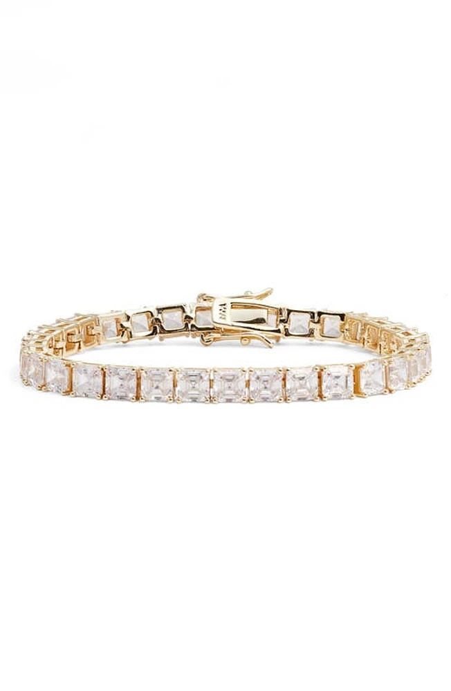 Melinda Maria The Queen's Tennis Bracelet in Gold/white Diamondettes at Nordstrom