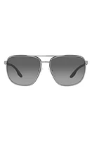 Prada Linea Rossa 62mm Oversize Square Sunglasses in Gunmetal at Nordstrom