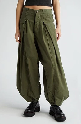 R13 Jesse Balloon Leg Utility Pants in Olive at Nordstrom, Size 27