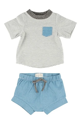 Miki Miette Christopher T-Shirt & Shorts Set Malibu at Nordstrom,