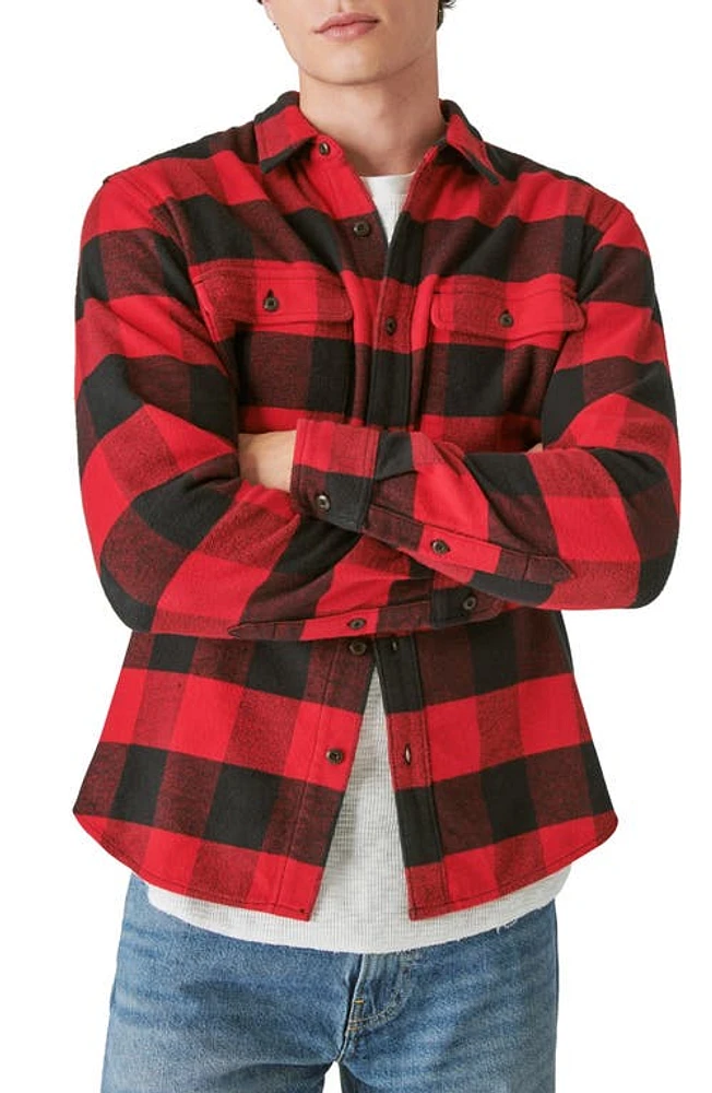 Lucky Brand Plaid Flannel Workwear Button-Up Shirt at Nordstrom,