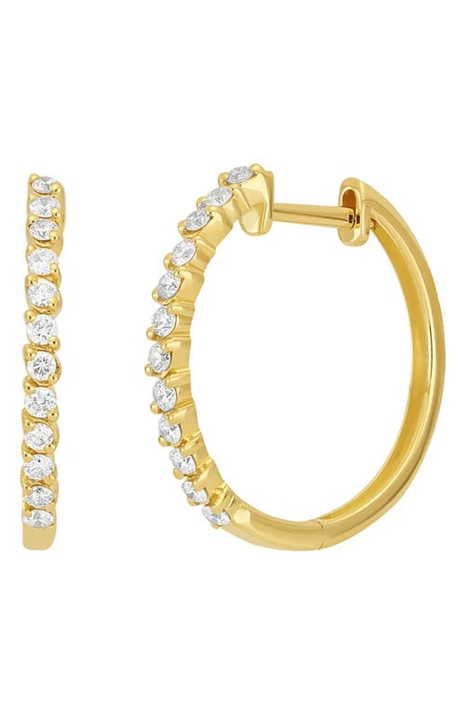 Bony Levy Varda Diamond Hoop Earrings in 18K Yellow Gold at Nordstrom