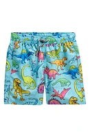 Boardies Kids' Vibrant Dino Swim Trunks Blue at Nordstrom,