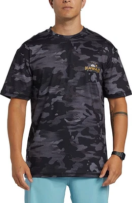 Quiksilver HI Royalty Surf Short Sleeve Rashguard in Hi Camo Black at Nordstrom, Size Medium