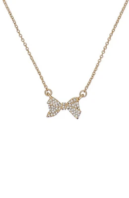 Ted Baker London Barsie Crystal Bow Pendant Necklace in Gold Tone/Clear Crystal at Nordstrom