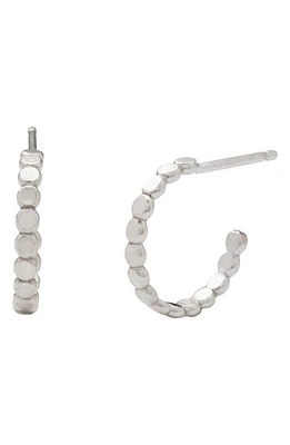 MADE BY MARY Poppy Hoop Earrings in Silver at Nordstrom