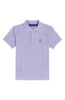 Psycho Bunny Kids' Cotton Piqué Polo Digital Lavender at