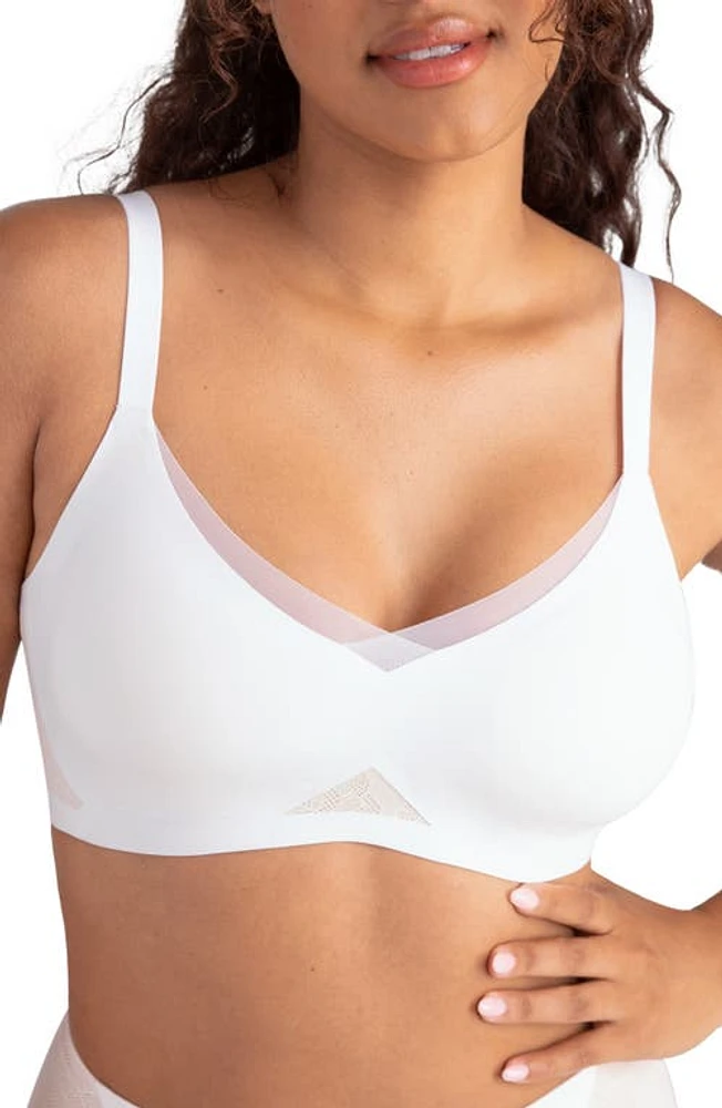 Honeylove Lace Inset CrossOver Wireless Bra at Nordstrom,