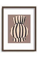 Deny Designs Earth Tone Modern Vase Framed Art Print in Beige at Nordstrom