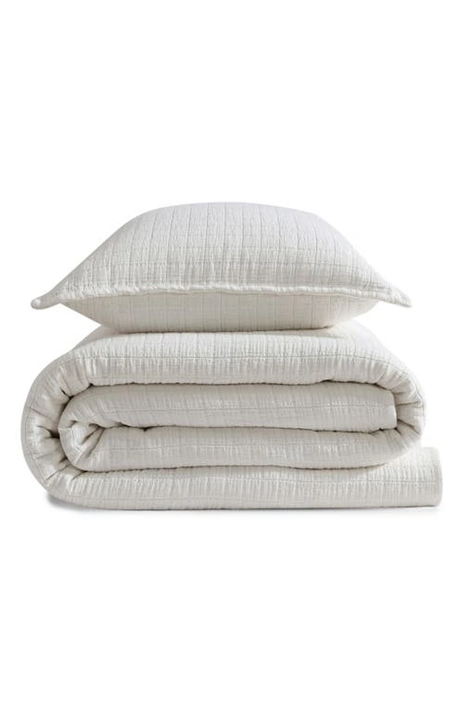 Calvin Klein Essential Washed Jacquard Coverlet in Beige/Tan at Nordstrom