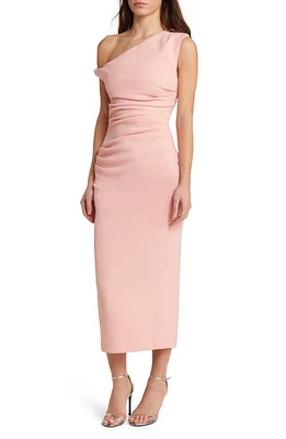 MISHA COLLECTION Alaska One-Shoulder Gathered Body-Con Cocktail Dress Calypso Pink Nord Exclusive at Nordstrom,