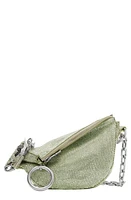 burberry Small Knight Crystal Embellished Suede Shoulder Bag in Chrisolite at Nordstrom