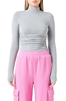 Grey Lab Ruched Turtleneck Top at Nordstrom,