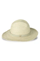 AllSaints Straw Western Fedora in Light Khaki/Green/Warm Brass at Nordstrom