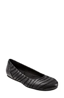 SoftWalk Sonoma Flat Black Zebra Leather at Nordstrom,