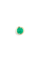 Monica Vinader Siren Mini Green Onyx Single Stud Earring in Gold at Nordstrom