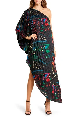 Hutch Pleated Asymmetric Dress Multicolor Jaguars at Nordstrom,