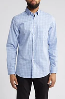 Scott Barber Performance Plaid Button-Down Shirt Regal at Nordstrom,