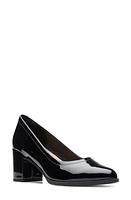 Clarks(r) Freva55 Court Pump Black Pat at Nordstrom,