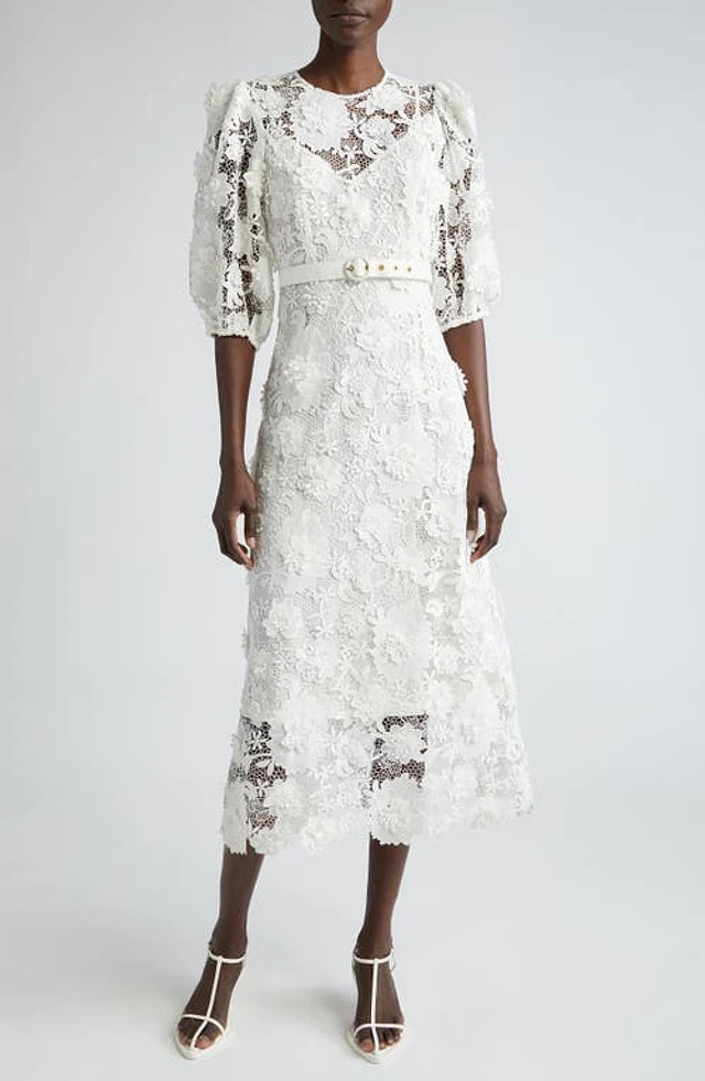 short lace wedding dress etsy 1950's Inspired Short Wedding Dress Designed with 3D Flower Appliqués main image 1