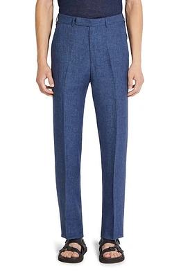 ZEGNA Oasi Linen Trousers Blu Ciano at Nordstrom, Us