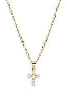 Argento Vivo Sterling Silver Opal Cross Pendant Necklace in Gold at Nordstrom