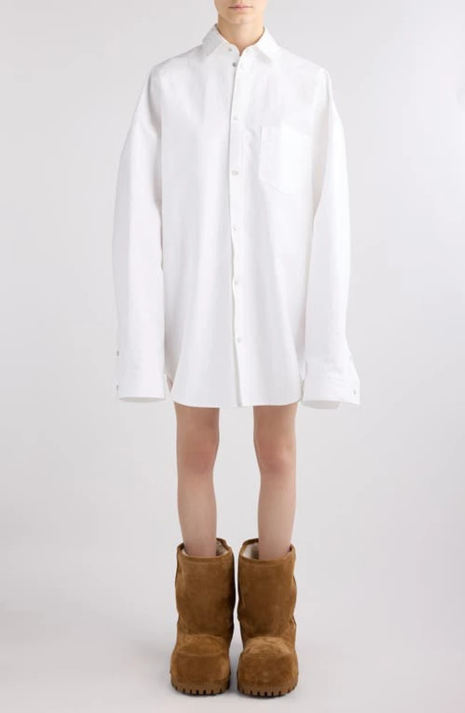 Balenciaga Outerwear Oversize Cotton Poplin Shirt at Nordstrom,