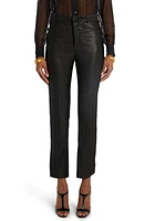 TOM FORD Broken Metallic Slim Fit Ankle Pants Black at Nordstrom, Us