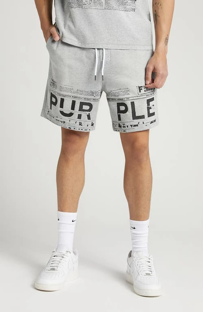 PURPLE BRAND French Terry Shorts Grey at Nordstrom,