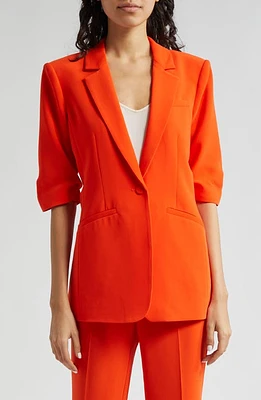 Cinq à Sept Khloe Short-Sleeve Blazer Deep Tangelo at Nordstrom,