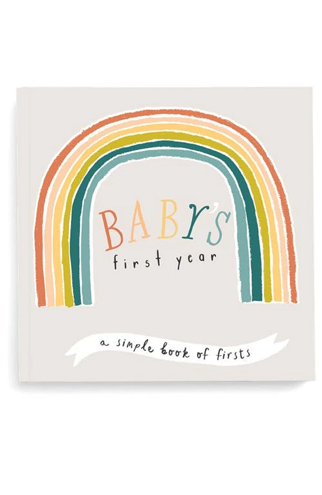 Lucy Darling 'Baby's First Year' Little Rainbow Memory Book in Multi at Nordstrom