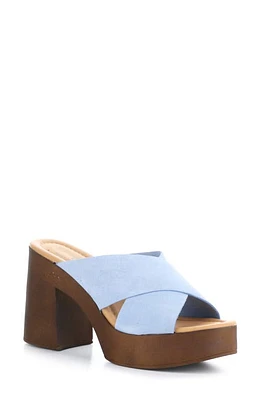 Bos. & Co. Wilma Crisscross Platform Sandal Sky Suede at Nordstrom,