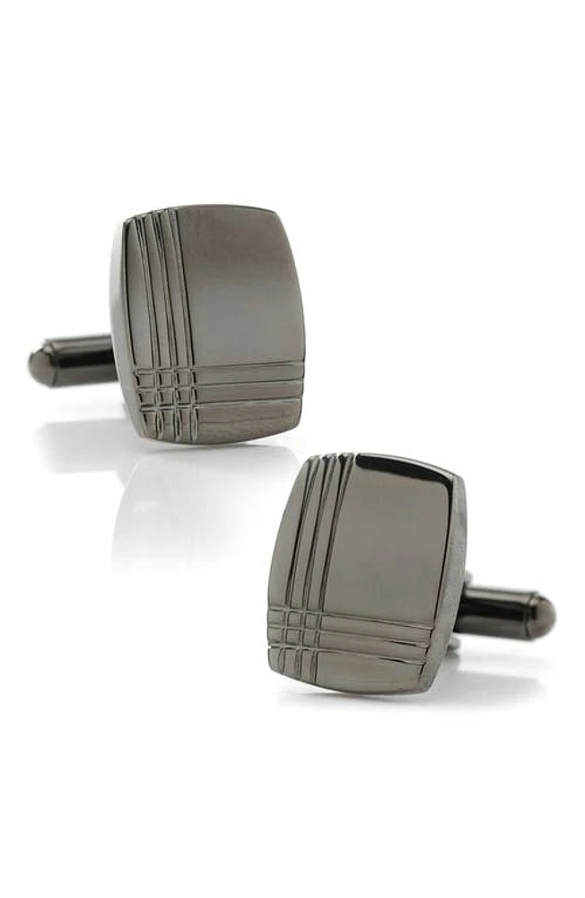 Cufflinks, Inc. Tartan Gunmetal Cuff Links at Nordstrom