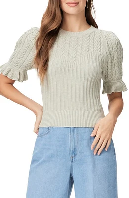 PAIGE Ansa Puff Sleeve Sweater Pale Sage at Nordstrom,