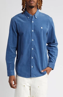 Carhartt Work Progress Madison Cotton Corduroy Button-Down Shirt at Nordstrom,