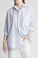 Frank & Eileen Shirley Anchor Stripe Oversize Tunic Button-Up Shirt Horizontal W/Anchor at Nordstrom,