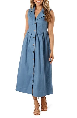 Petal & Pup Sonja Sleeveless A-Line Dress Steel Blue at Nordstrom,