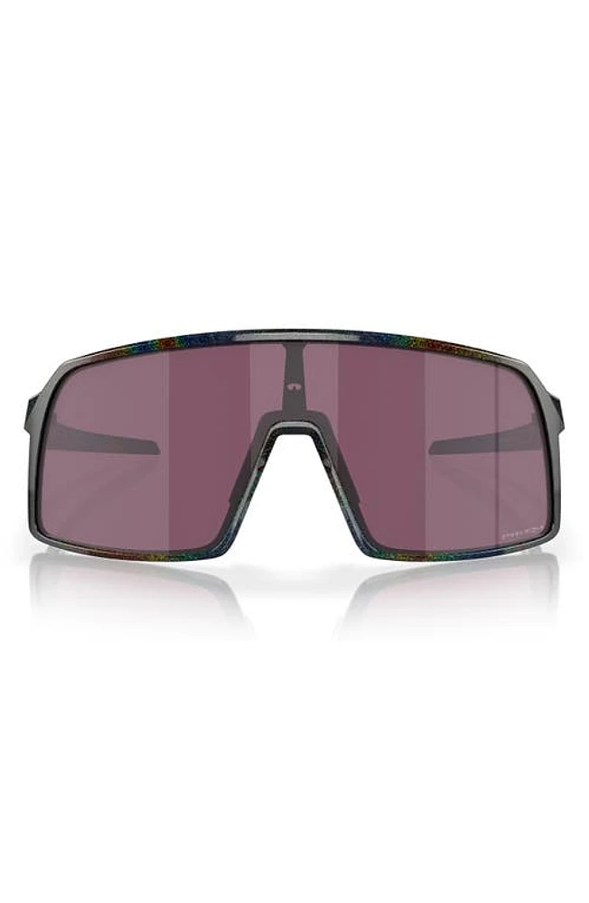 Oakley Sutro Prizm Rectangular Shield Sunglasses in Shiny Black at Nordstrom