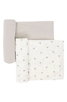 little unicorn 2-Pack Knit Swaddle in Grey Cross at Nordstrom