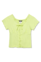 Truce Kids' Lace-Up Detail Rib Top at Nordstrom,