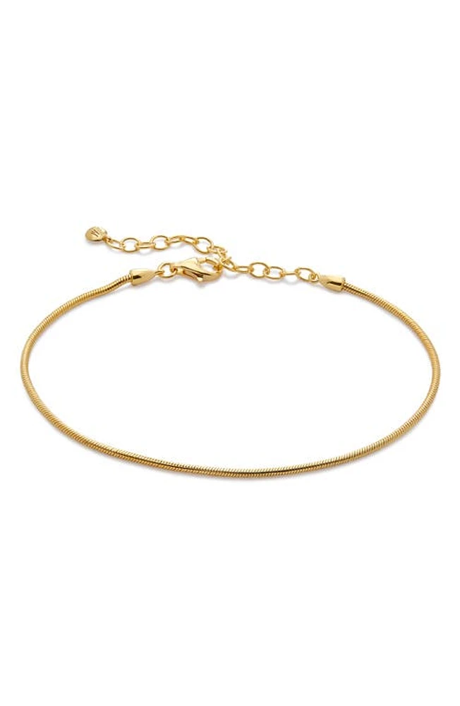 Monica Vinader Thin Snake Chain Bracelet in 18Ct Gold Vermeil at Nordstrom