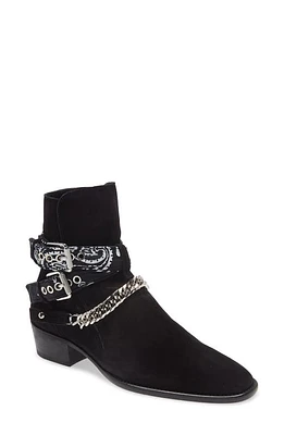 AMIRI Bandana Strap Ankle Boot in Black at Nordstrom, Size 7Us