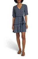 Faherty Orinda Tie Waist Button-Up Crepe Minidress at Nordstrom,